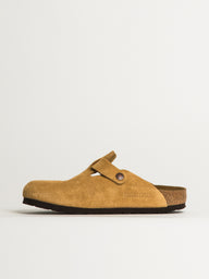 WOMENS BIRKENSTOCK BOSTON SUEDE CLOG - MEDIUM/NARROW - LATTE CREAM