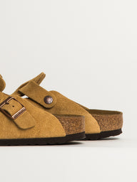 WOMENS BIRKENSTOCK BOSTON SUEDE CLOG - MEDIUM/NARROW - LATTE CREAM