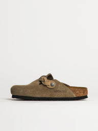 WOMENS BIRKENSTOCK BOSTON BRAIDED SUEDE CLOG - TAUPE