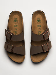 WOMENS BIRKENSTOCK ARIZONA VEGAN PLATFORM SANDALS - MEDIUM/NARROW - MOCHA