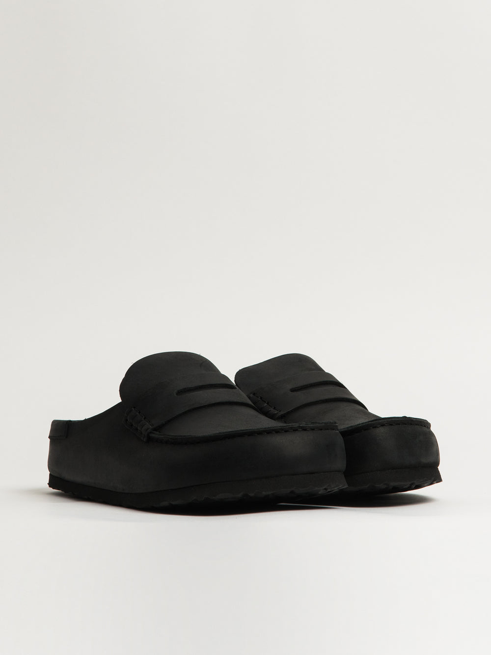 MENS BIRKENSTOCK NAPLES WRAPPED SLIP-ON - BLACK