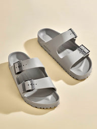 WOMENS BIRKENSTOCK ARIZONA STEALTH EVA SANDALS - MEDIUM/NARROW - STONE COIN