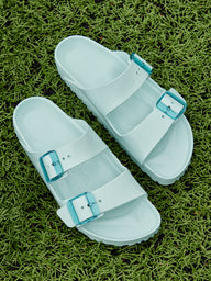 WOMENS BIRKENSTOCK ARIZONA STEALTH EVA SANDALS - MEDIUM/NARROW - AQUA