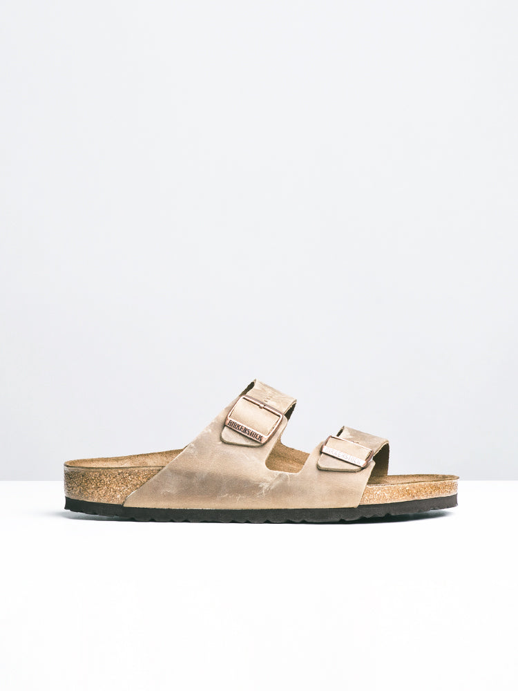 MENS BIRKENSTOCK ARIZONA LEATHER OILED SANDALS - REGULAR - TOBACO BROWN