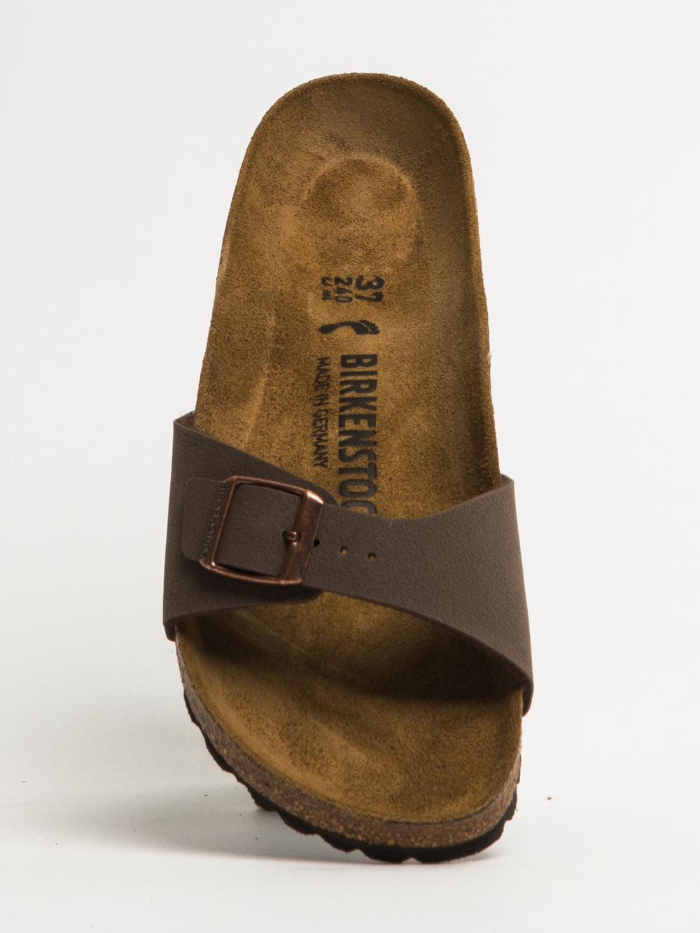 WOMENS BIRKENSTOCK MADRID BIRKIBUC NARROW FIT SANDALS - MOCHA - CLEARANCE