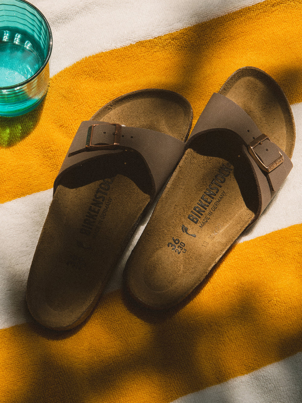 WOMENS BIRKENSTOCK MADRID BIRKIBUC NARROW FIT SANDALS - MOCHA - CLEARANCE