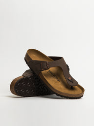 MENS BIRKENSTOCK GIZEH REG BIRKIBUC SANDALS - MOCHA - CLEARANCE