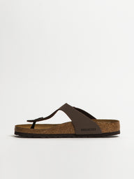 MENS BIRKENSTOCK GIZEH REG BIRKIBUC SANDALS - MOCHA - CLEARANCE