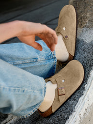 MENS BIRKENSTOCK BOSTON CLOG - TAUPE