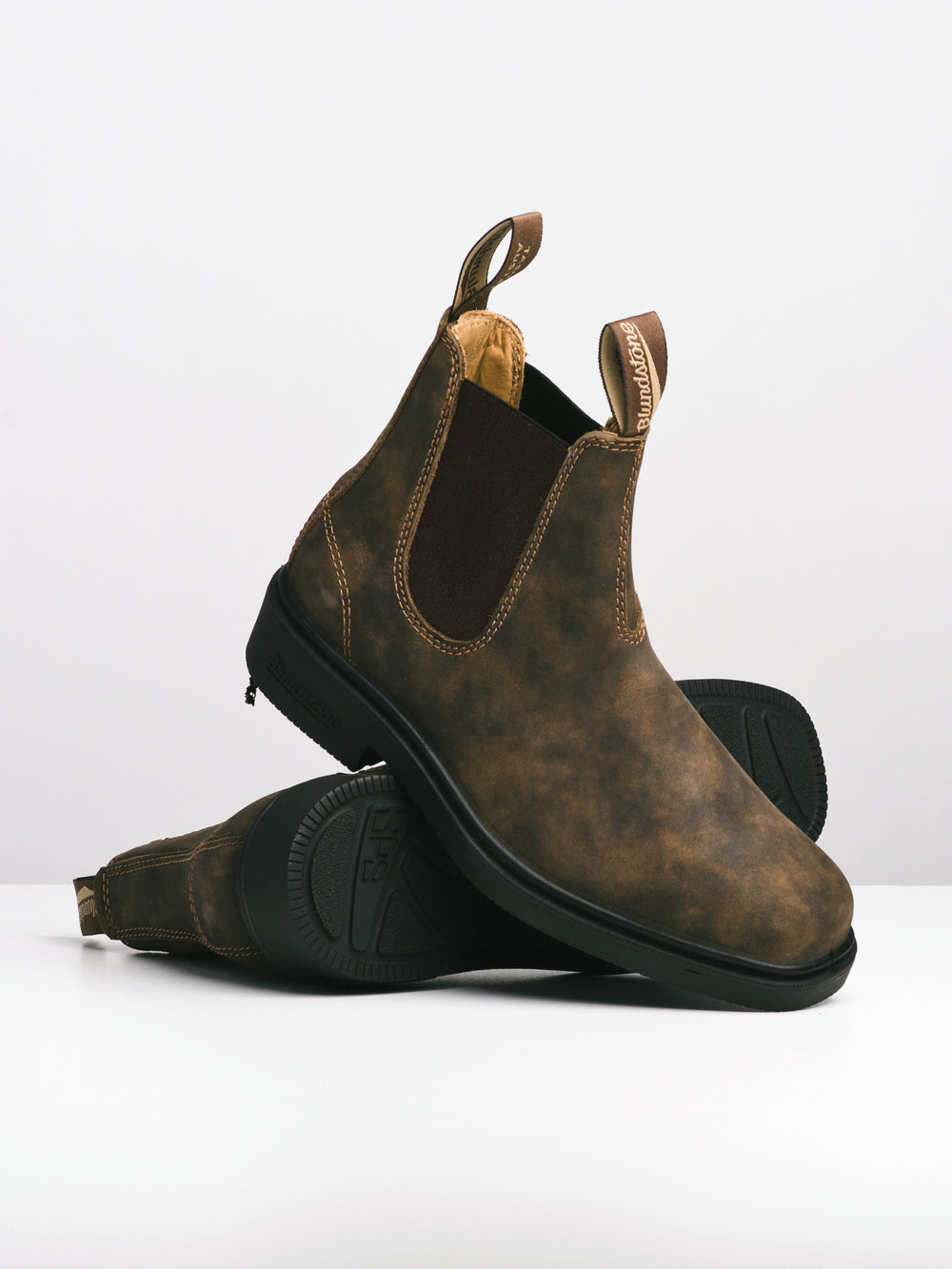 blundstone dress rustic brown Rustic Brown Leather Chelsea Boots, Women's Dress 1306