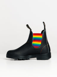 WOMENS BLUNDSTONE ORIGINAL BLACK WITH RAINBOW ELASTIC - CLEARANCE