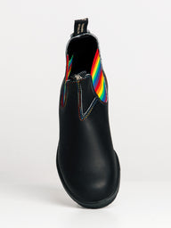WOMENS BLUNDSTONE ORIGINAL BLACK WITH RAINBOW ELASTIC - CLEARANCE