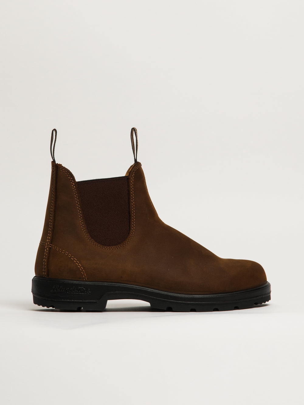 MENS BLUNDSTONE LEATHER LINED ROUND TOE BOOT - TEAK