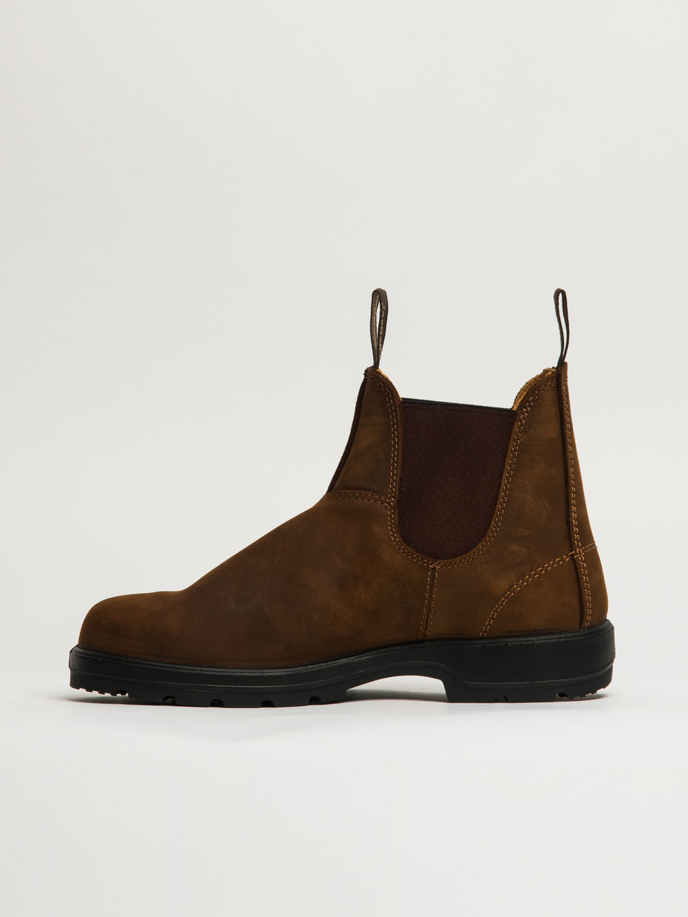 MENS BLUNDSTONE LEATHER LINED ROUND TOE BOOT - TEAK