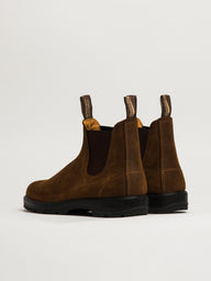 MENS BLUNDSTONE LEATHER LINED ROUND TOE BOOT - TEAK