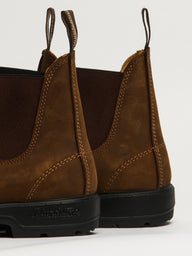MENS BLUNDSTONE LEATHER LINED ROUND TOE BOOT - TEAK
