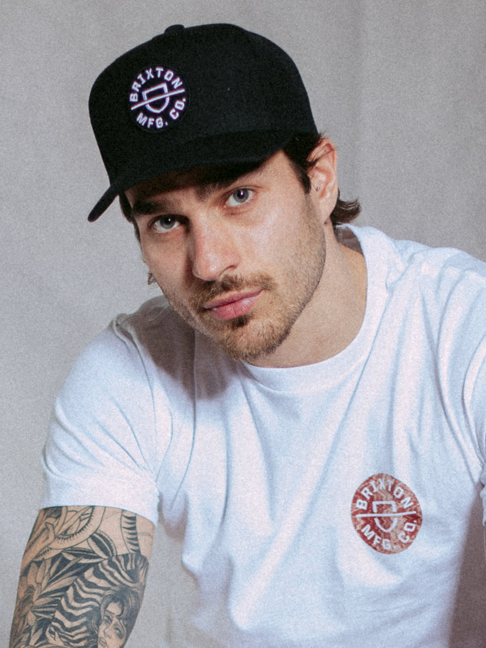 BRIXTON CREST C MP BLACK SNAPBACK - CLEARANCE