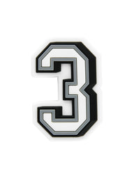 CROCS JIBBITZ BLACK & WHITE NUMBER 3