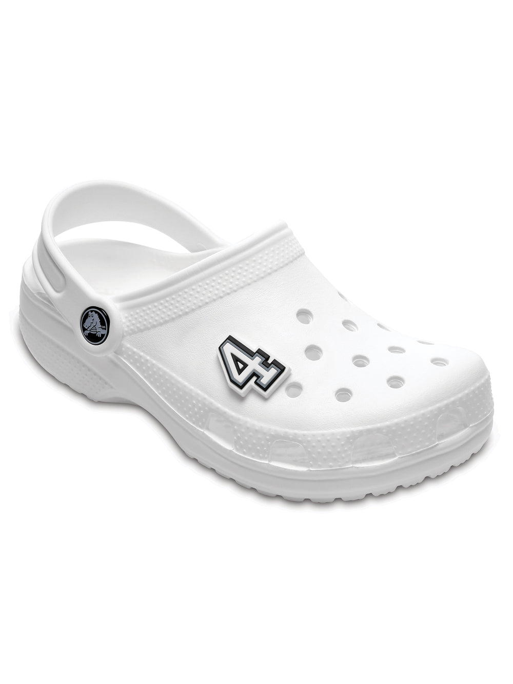 CROCS JIBBITZ BLACK & WHITE NUMBER 4