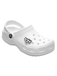 CROCS JIBBITZ BLACK & WHITE NUMBER 4