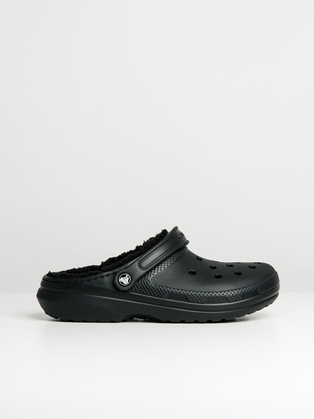 MENS CROCS CLASSIC LINED CLOGS - BLACK