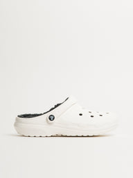 WOMENS CROCS CLASSIC LINED CLOG - WHITE/GREY