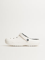 WOMENS CROCS CLASSIC LINED CLOG - WHITE/GREY