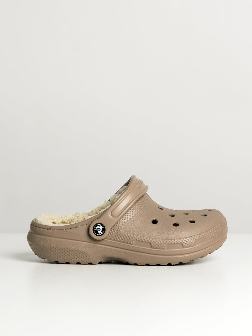 WOMENS CROCS CLASSIC LINED CLOG - MUSHROOM