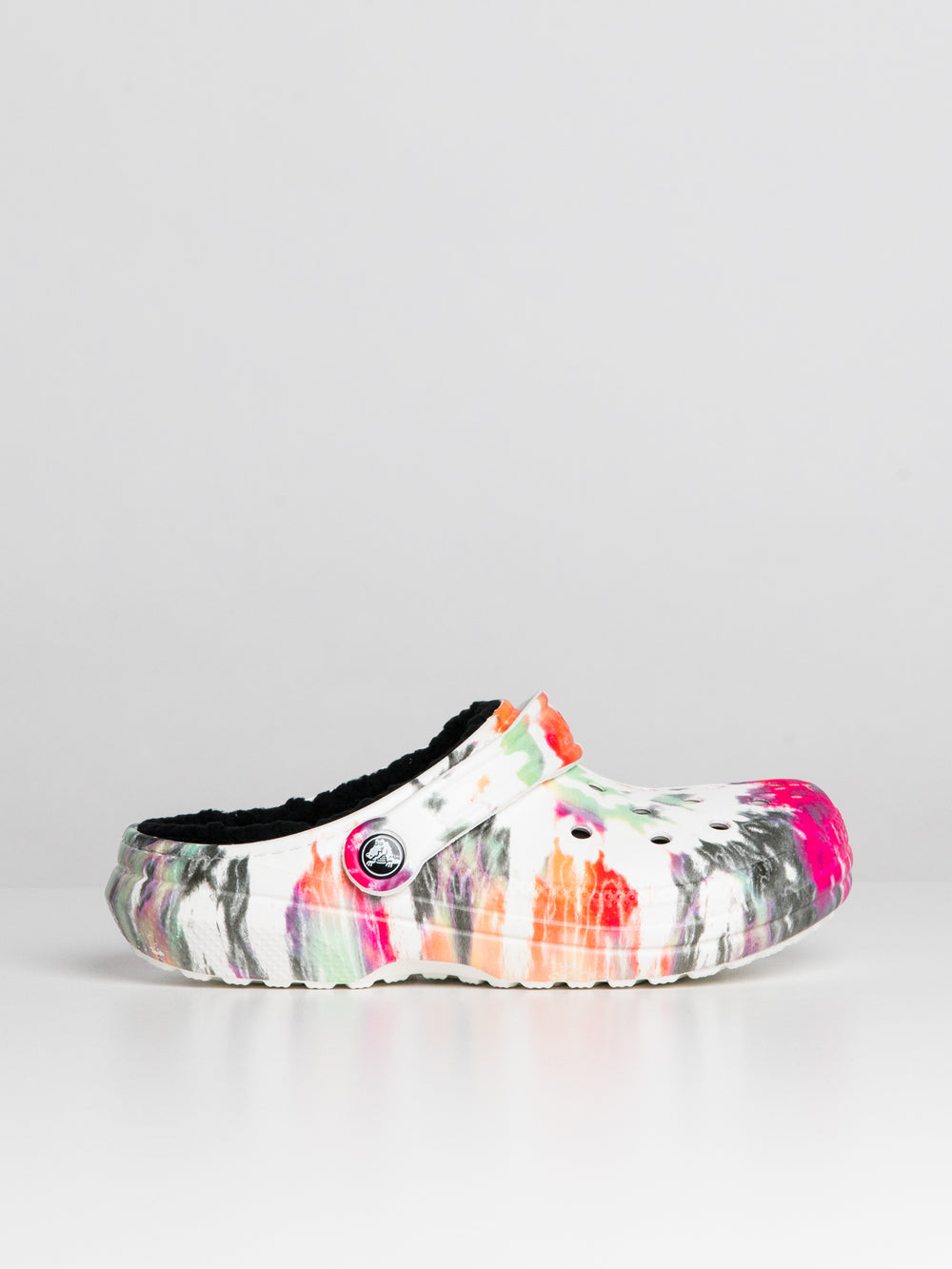 WOMENS CROCS CLASSIC LINED TIE DYE GRAPHIC CLOG - CLEARANCE