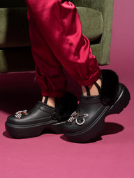 WOMENS CROCS STOMP LINED CLOG - CLEARANCE