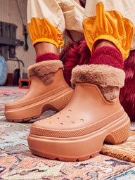 WOMENS CROCS STOMP LINED BOOT - CLEARANCE