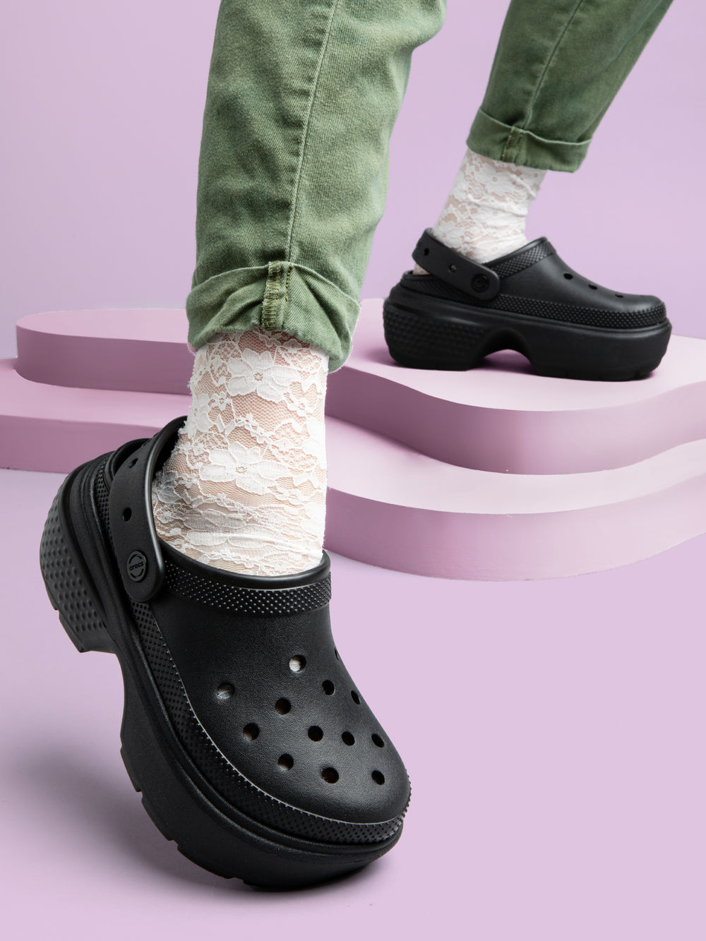 WOMENS CROCS STOMP CLOG  - CLEARANCE