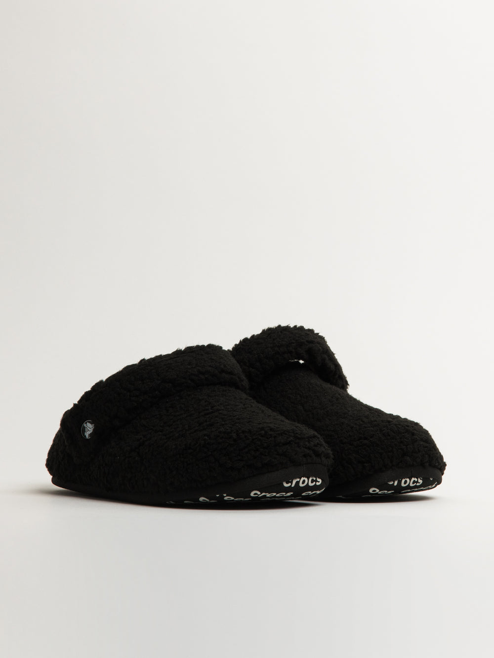 WOMENS CROCS CLASSIC COZZZY SLIPPER - BLACK