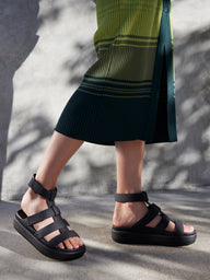 WOMENS CROCS BROOKLYN LUXE GLADIATOR  SANDALS - CLEARANCE