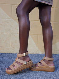 WOMENS CROCS BROOKLYN LUXE GLADIATOR  SANDALS - CLEARANCE