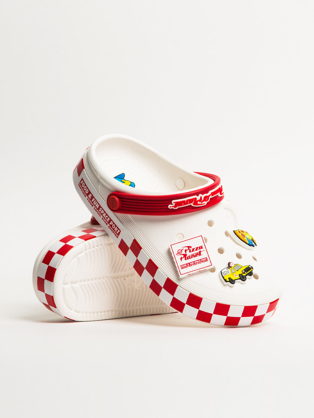 WOMENS CROCS TOY STORY PIZZA PLANET CLOG CLEARANCE