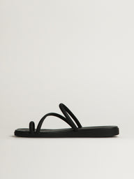 WOMENS CROCS MIAMI TOE LOOP SANDAL - BLACK