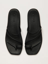WOMENS CROCS MIAMI TOE LOOP SANDAL - BLACK