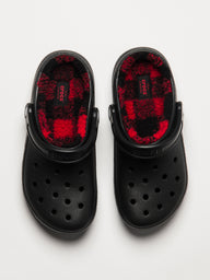 WOMENS CROCS CLASSIC BUFFALO CHECK LINED CLOG - CLEARANCE