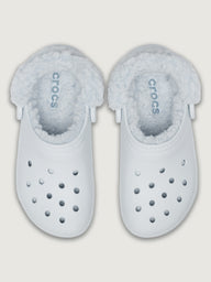 WOMENS CROCS CLASSIC FLEECE LINED CLOG SLIP-ON - LIGHT BLUE