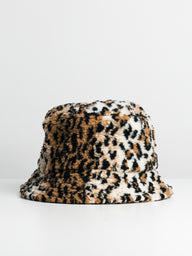 DLG BUCKET HAT - LEOPARD SHERPA - CLEARANCE