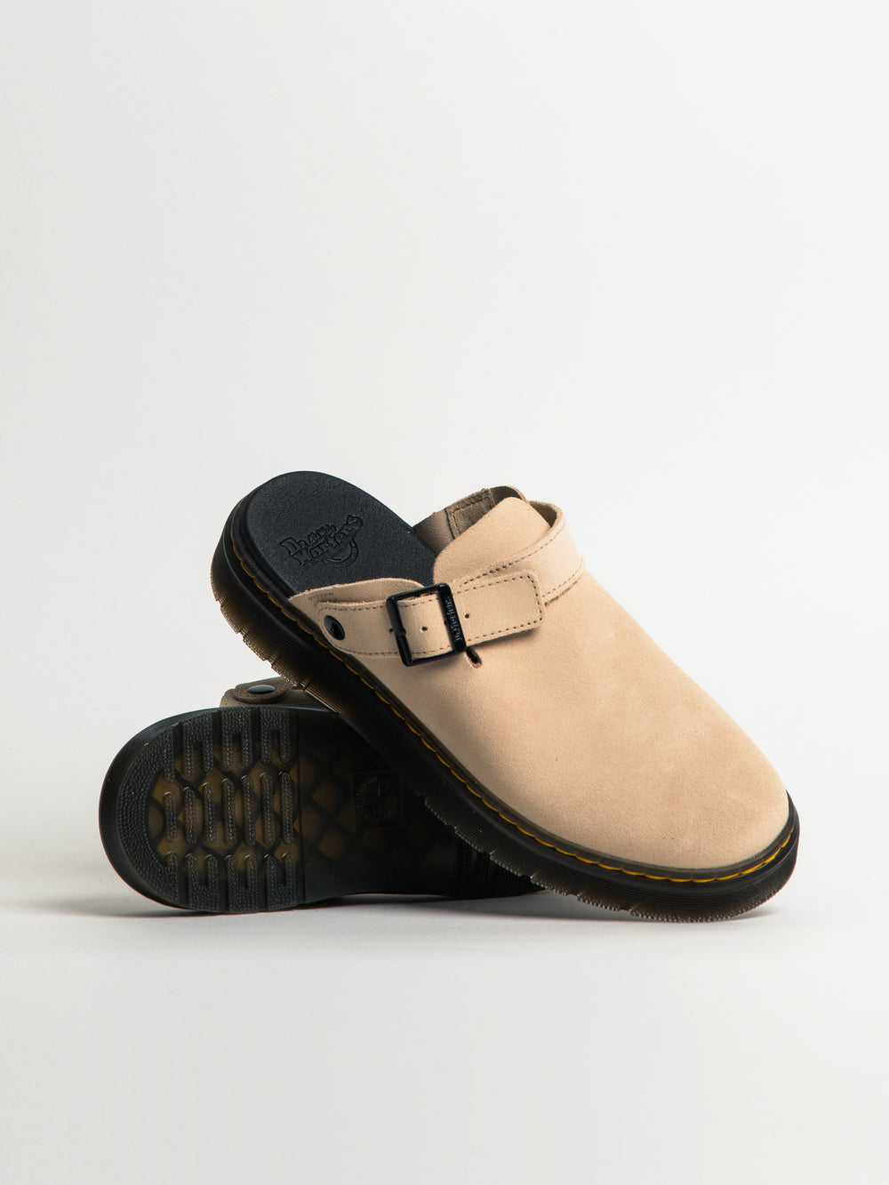 MENS DR MARTENS CARSON SUEDE MULES - CLEARANCE
