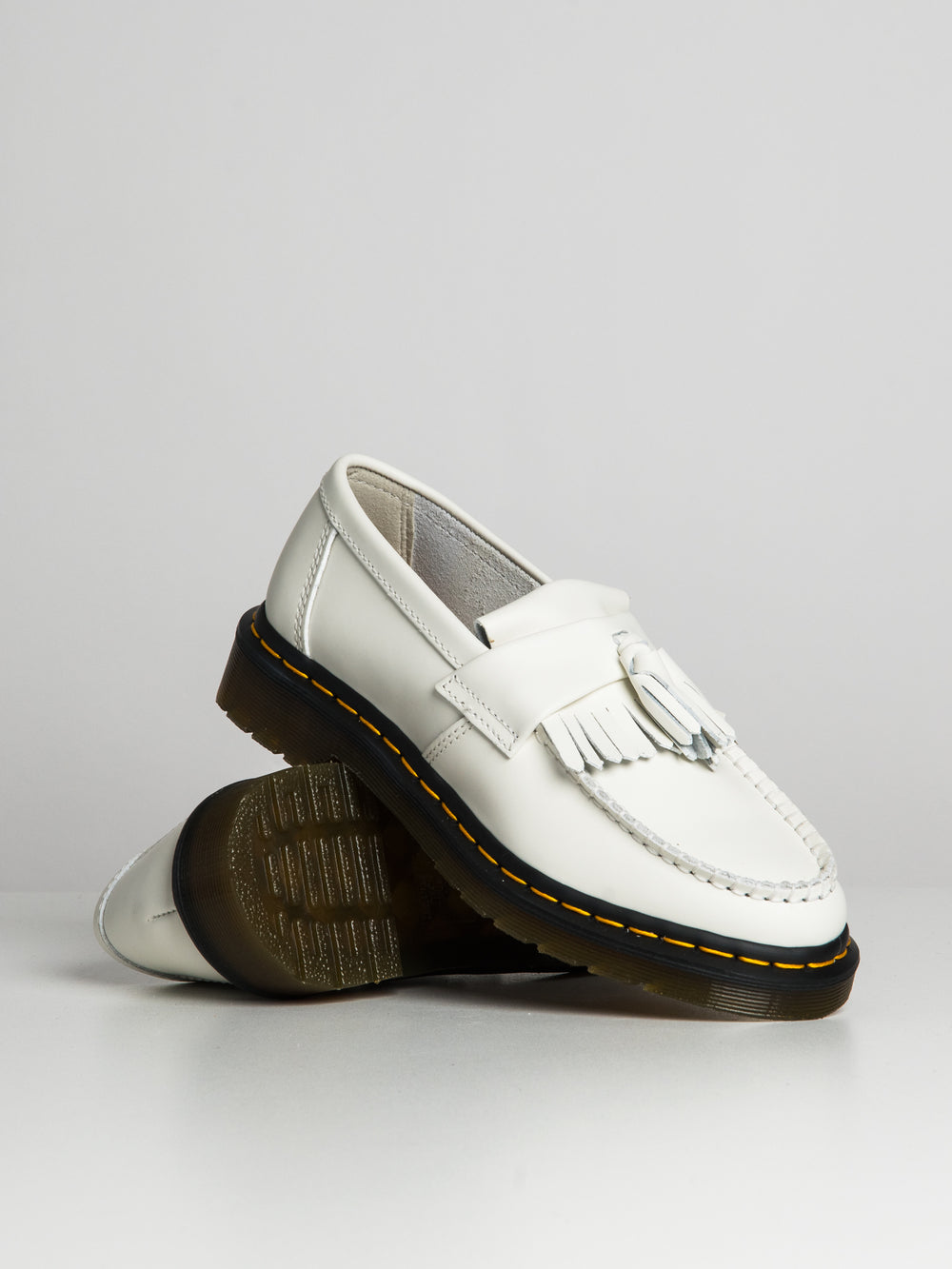 WOMENS DR MARTENS ADRIAN YELLOW STITCH SMOOTH - CLEARANCE