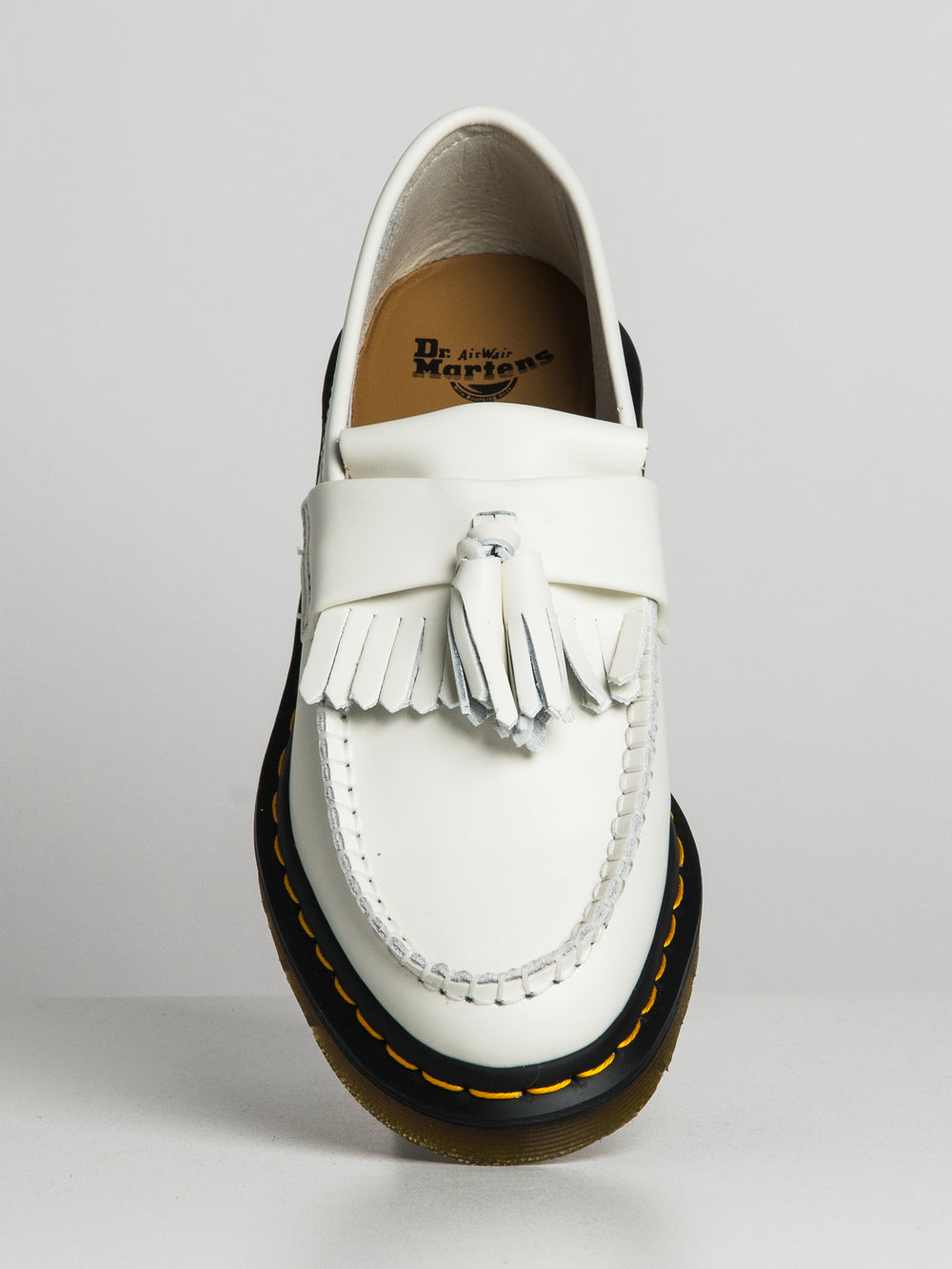 WOMENS DR MARTENS ADRIAN YELLOW STITCH SMOOTH - CLEARANCE