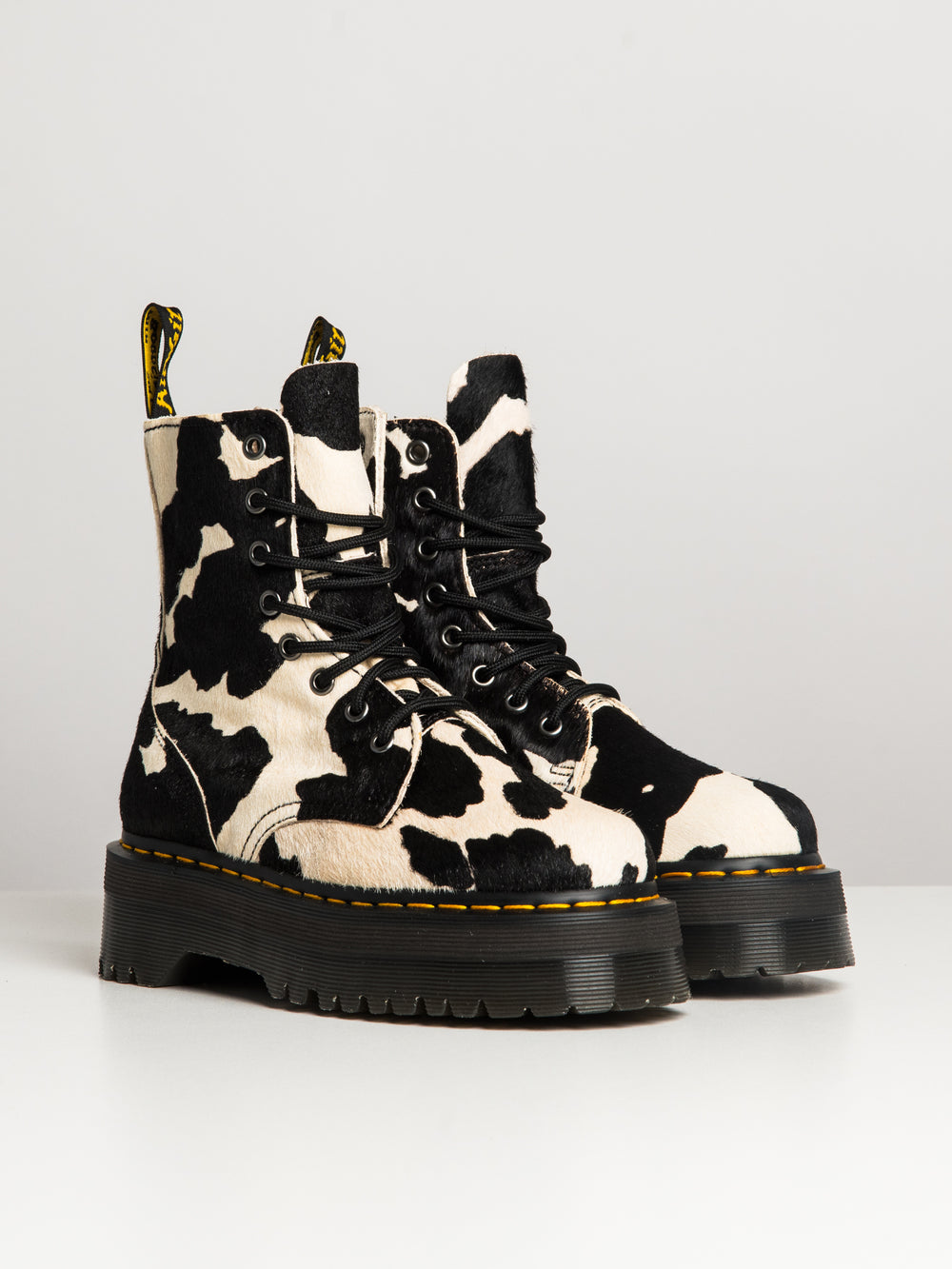 WOMENS DR MARTENS JADON COW PRINT HAIR ON - CLEARANCE