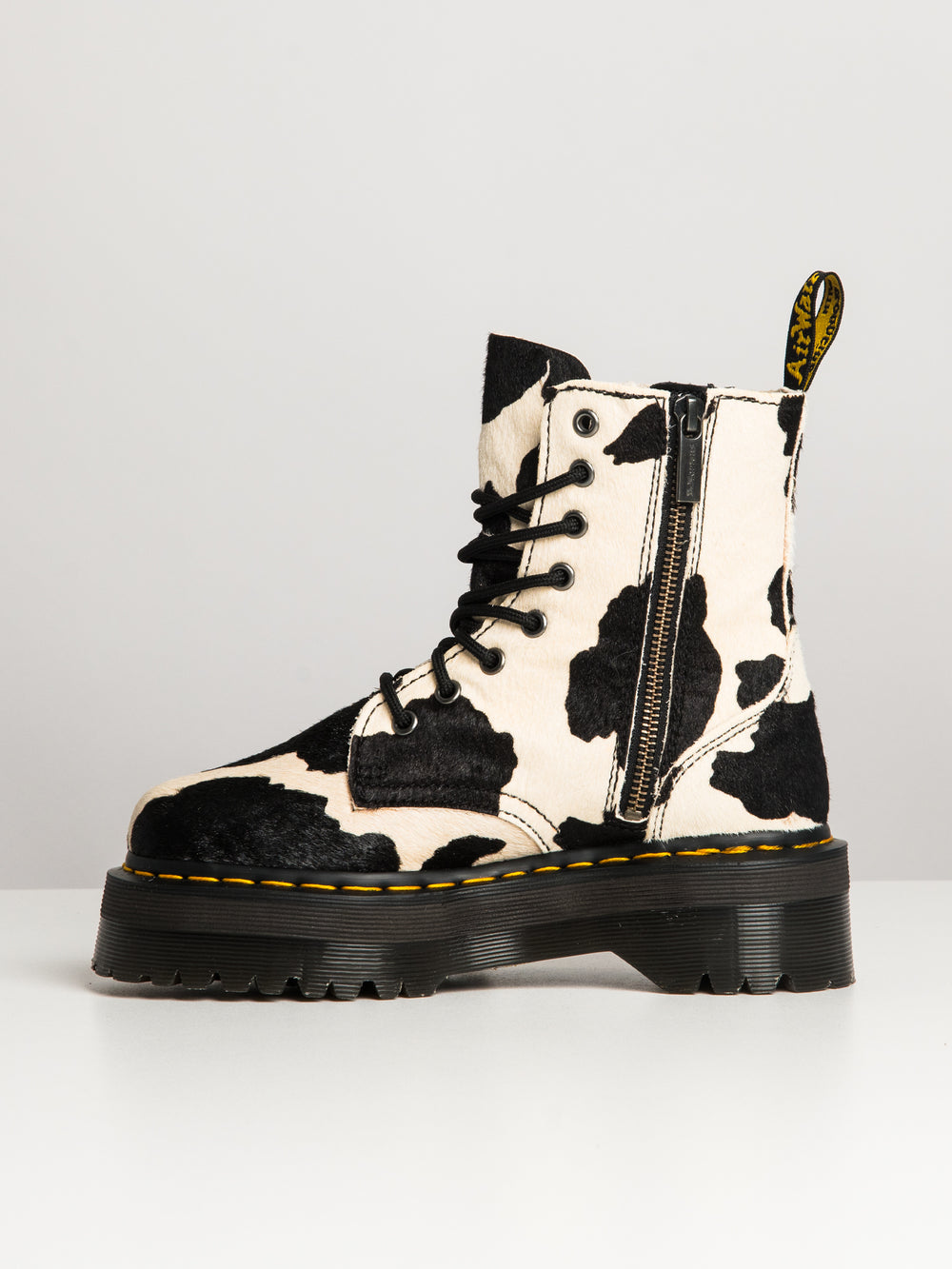 WOMENS DR MARTENS JADON COW PRINT HAIR ON - CLEARANCE