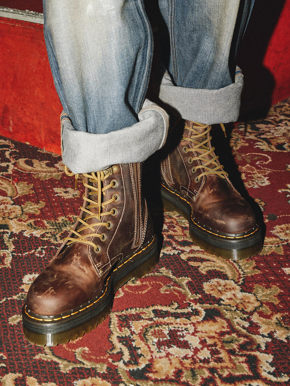 WOMENS DR MARTENS JADON ARC CRAZY HORSE BOOTS - CLEARANCE