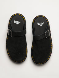 WOMENS DR MARTENS ZEBZAG SUEDE MULE - BLACK