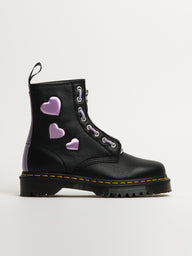 WOMENS DR MARTENS 1460 ZIP HEART VIRGINIA BOOTS - CLEARANCE