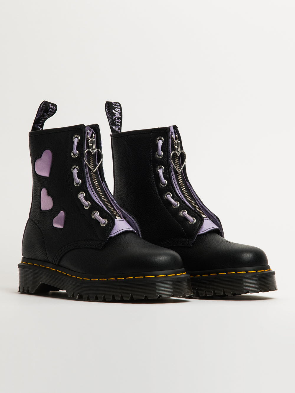 WOMENS DR MARTENS 1460 ZIP HEART VIRGINIA BOOTS - CLEARANCE